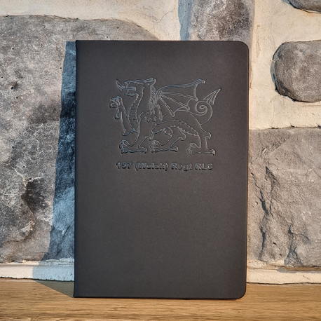 157 (Welsh) Regt RLC Embossed Notebook