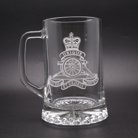 Royal Artillery Glass Tankard