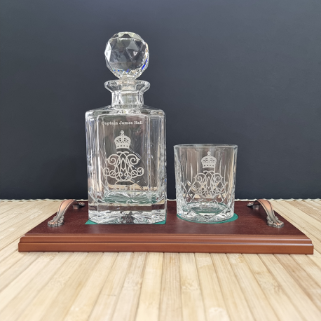 Military Decanter Tray Set