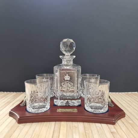 Military Decanter Tray Set