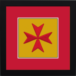 Maltese Cross Framed Badge