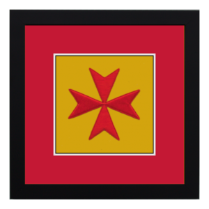 Maltese Cross Framed Badge