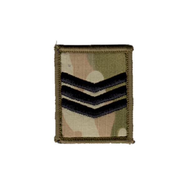 Rank Patch Black Stitching