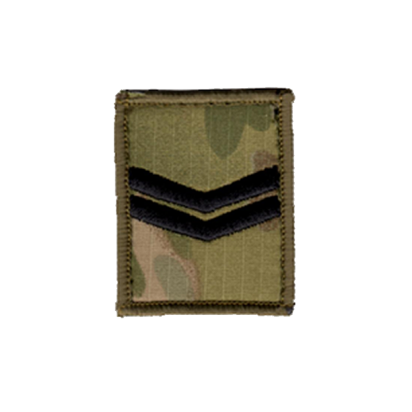 Rank Patch Black Stitching