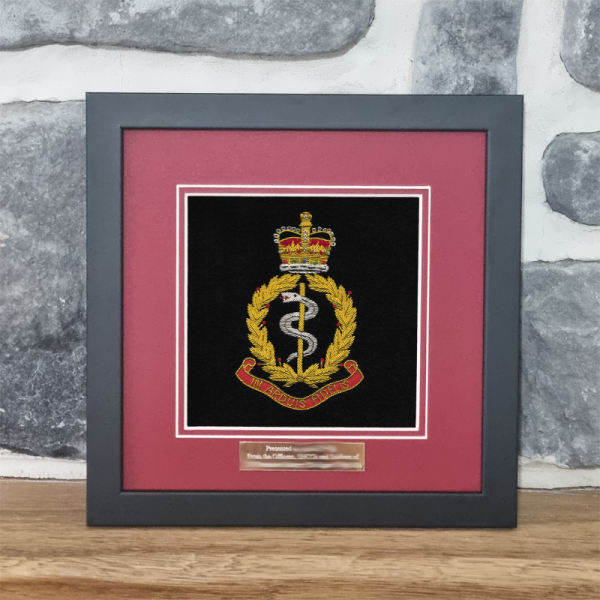 RAMC Framed Badge