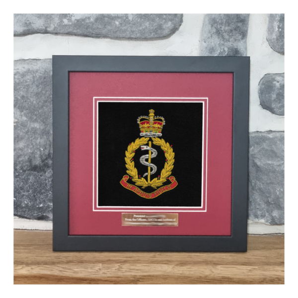 RAMC Framed Badge