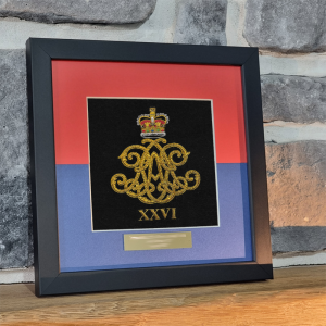 26 Regiment Framed Badge