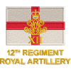 12 Regt Ra Er Embroidered Badge For Clothing