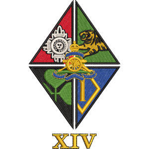 14 Regt Ra Cr Embroidered Badge For Clothing