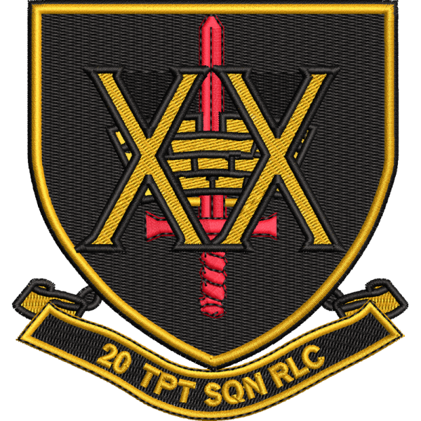 20 Sqn Rlc Embroidered Badge For Clothing