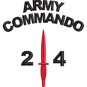 24 Commando Embroidered Badge For Clothing 24 Commando Embroidered Badge For Clothing