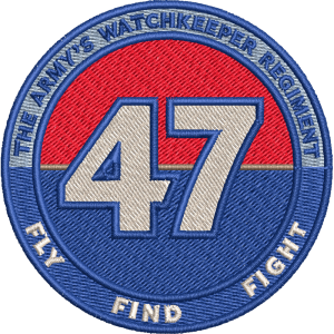 47 Ra Regt Circle Embroidered Badge For Clothing