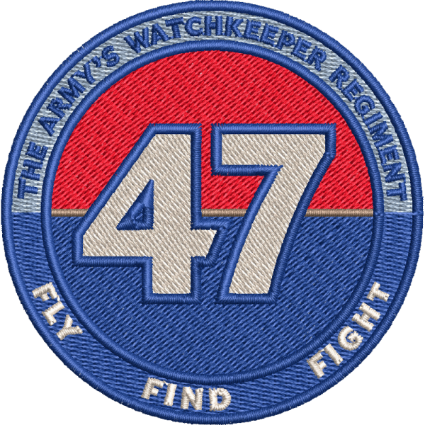 47 Ra Regt Circle Embroidered Badge For Clothing