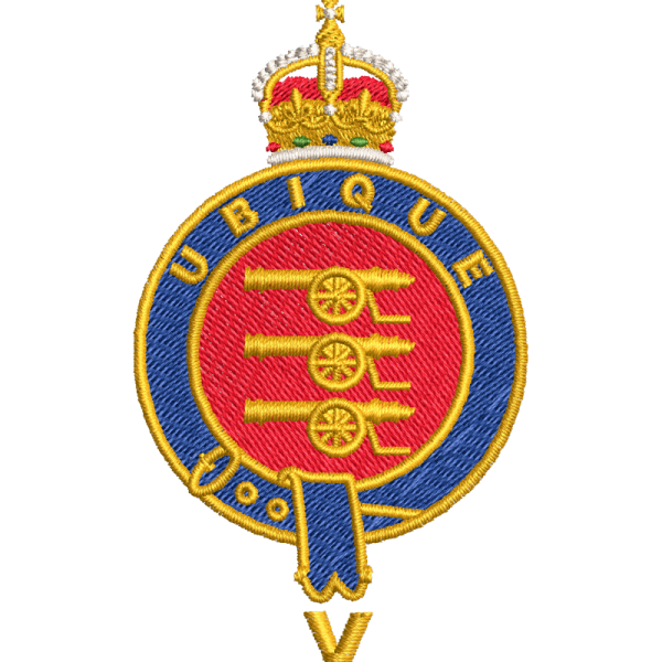 5 Regt Ra Cr Embroidered Badge For Clothing