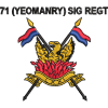 71 Yeomanry Sig Regt Embroidered Badge For Clothing