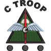 C Troop Embroidered Badge For Clothing