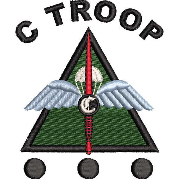 C Troop Embroidered Badge For Clothing