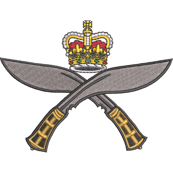 Gurkha Rifles Er Embroidered Badge For Clothing