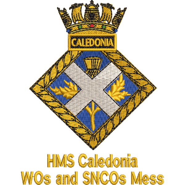 Hms Caledonia Embroidered Badge For Clothing