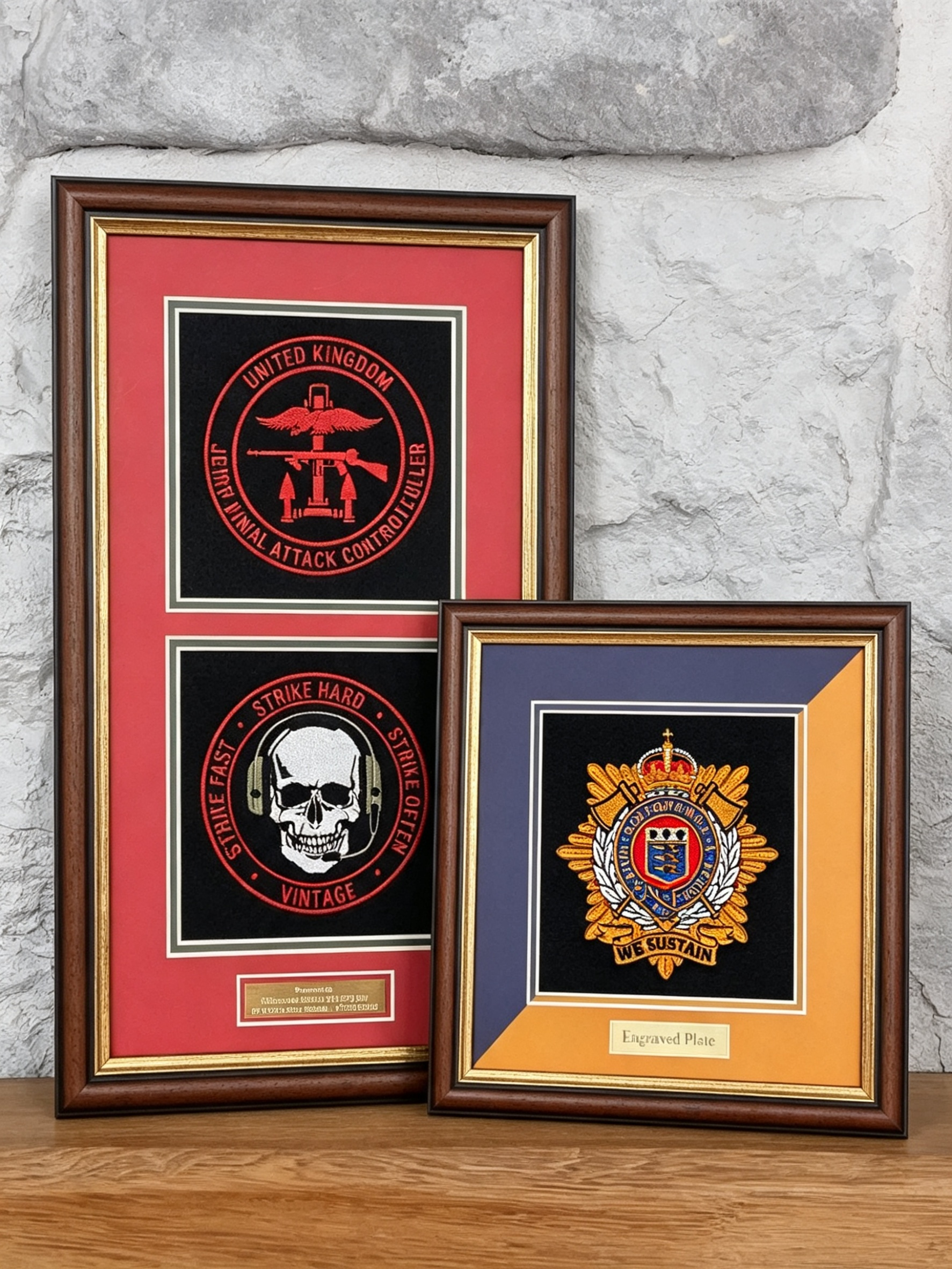Military Framed Embroidered Badges 1