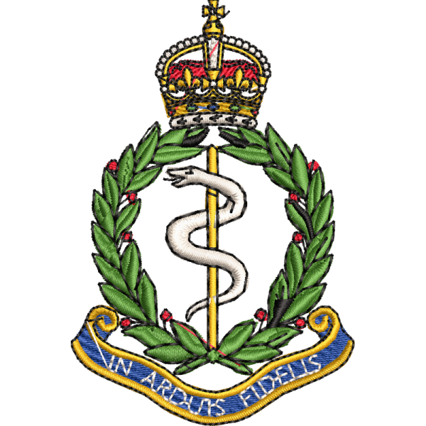 Ramc Cr Embroidered Badge For Clothing