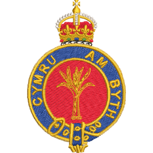 Welsh Guards Cr Embroidered Badge For Clothing Welsh Guards Cr Embroidered Badge For Clothing