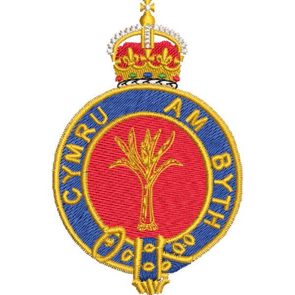 Welsh Guards Cr Embroidered Badge For Clothing