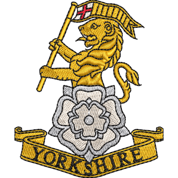 Yorkshire Regt Embroidered Badge For Clothing