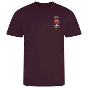 12 Battery Burgundy Performance T-Shirt