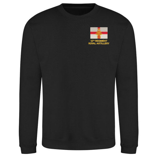12 Regt RA CR Black Sweatshirt