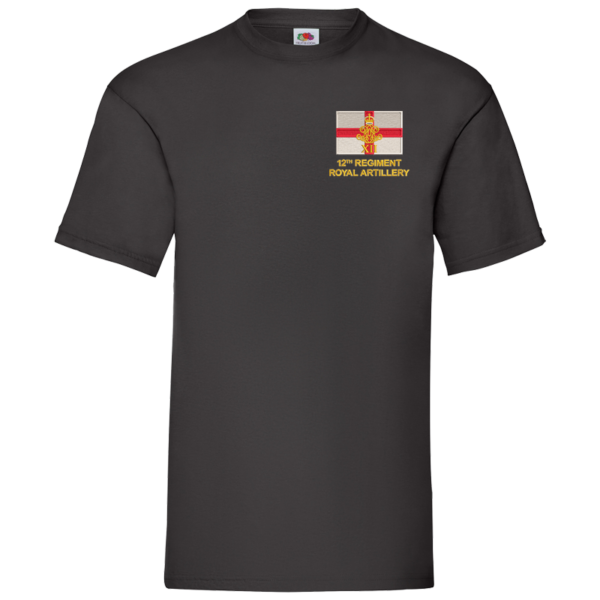 12 Regt RA CR Black Value T-Shirt