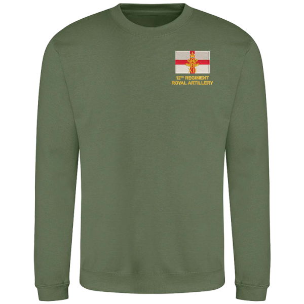 12 Regt RA CR Earthy Green Sweatshirt