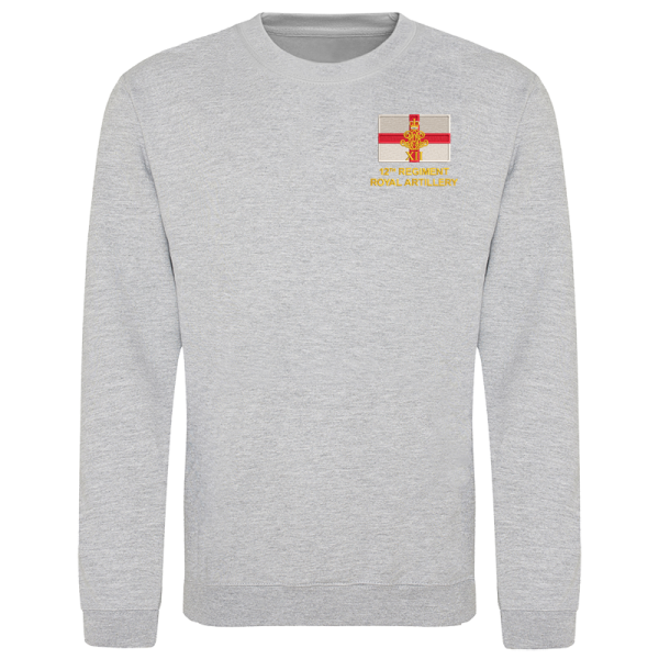 12 Regt RA ER Heather Grey Sweatshirt