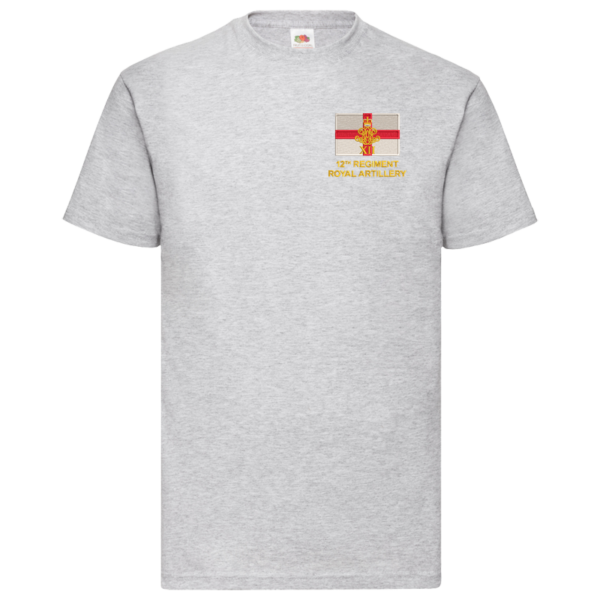12 Regt RA ER Heather Grey Value T-Shirt