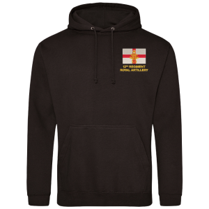 12 Regt Ra Cr Black Hoodie