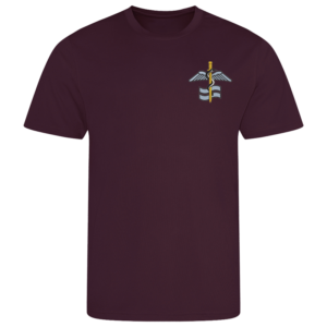 127 Sqn Burgundy Performance T-Shirt