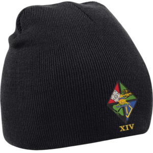 14 Regt RA CR Black Beanie