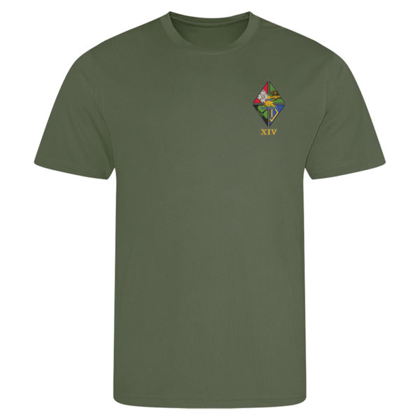 14 Regt RA CR Earthy Green Performance T-Shirt