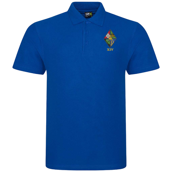 14 Regt RA CR Royal Blue Polo Shirt