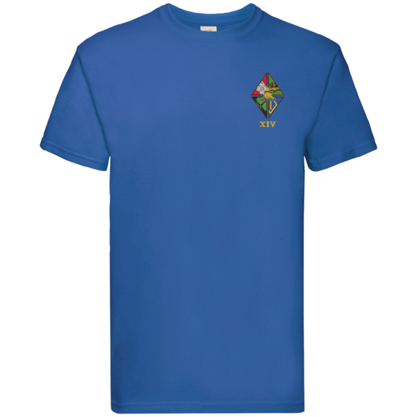 14 Regt RA CR Royal Blue Premium Cotton T-Shirt