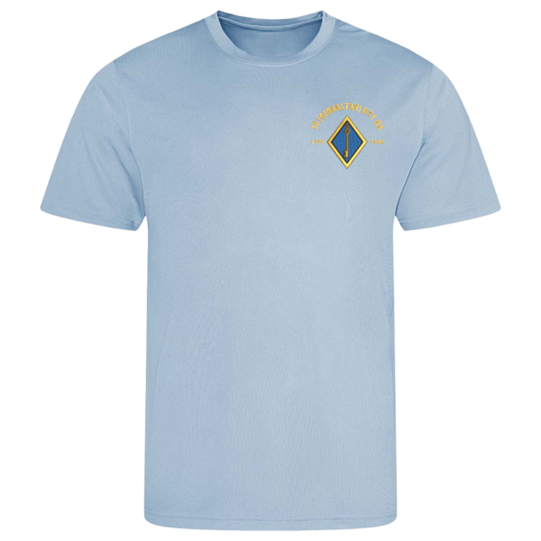 19 Battery Historic Sky Blue Performance T-Shirt