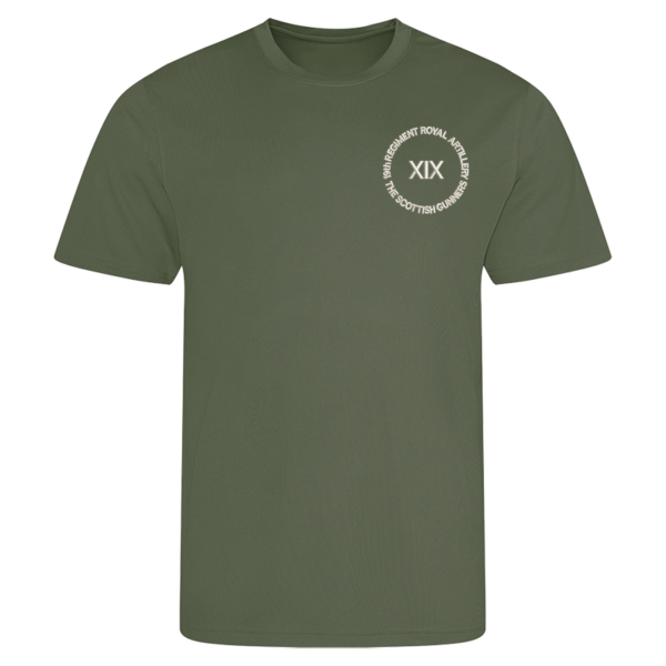 19 Regt RA Earthy Green Performance T-Shirt