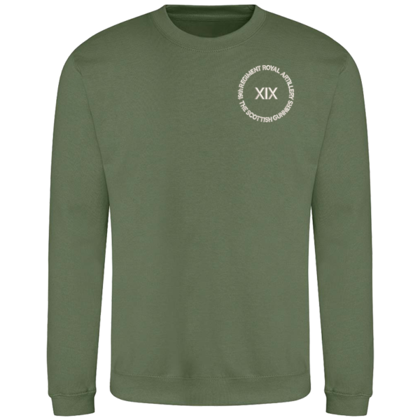 19 Regt RA Earthy Green Sweatshirt