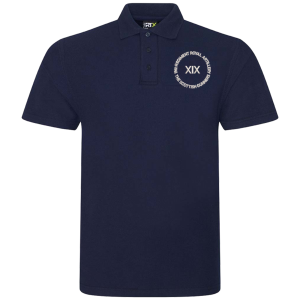 19 Regt RA Navy Polo Shirt