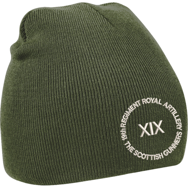 19 Regt RA Olive Green Beanie