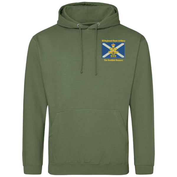 19 Regt RA SG Earthy Green Hoodie