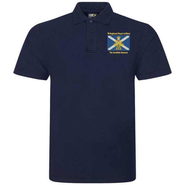 19 Regt RA SG Navy Polo Shirt