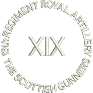 19 Regt Ra Close Up Embroidered Badge
