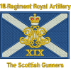 19 Regt Ra Embroidered Badge For Clothing