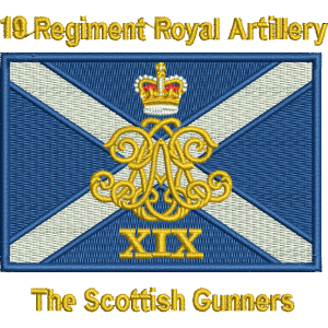 19 Regt Ra Embroidered Badge For Clothing 19 Regt Ra Embroidered Badge For Clothing